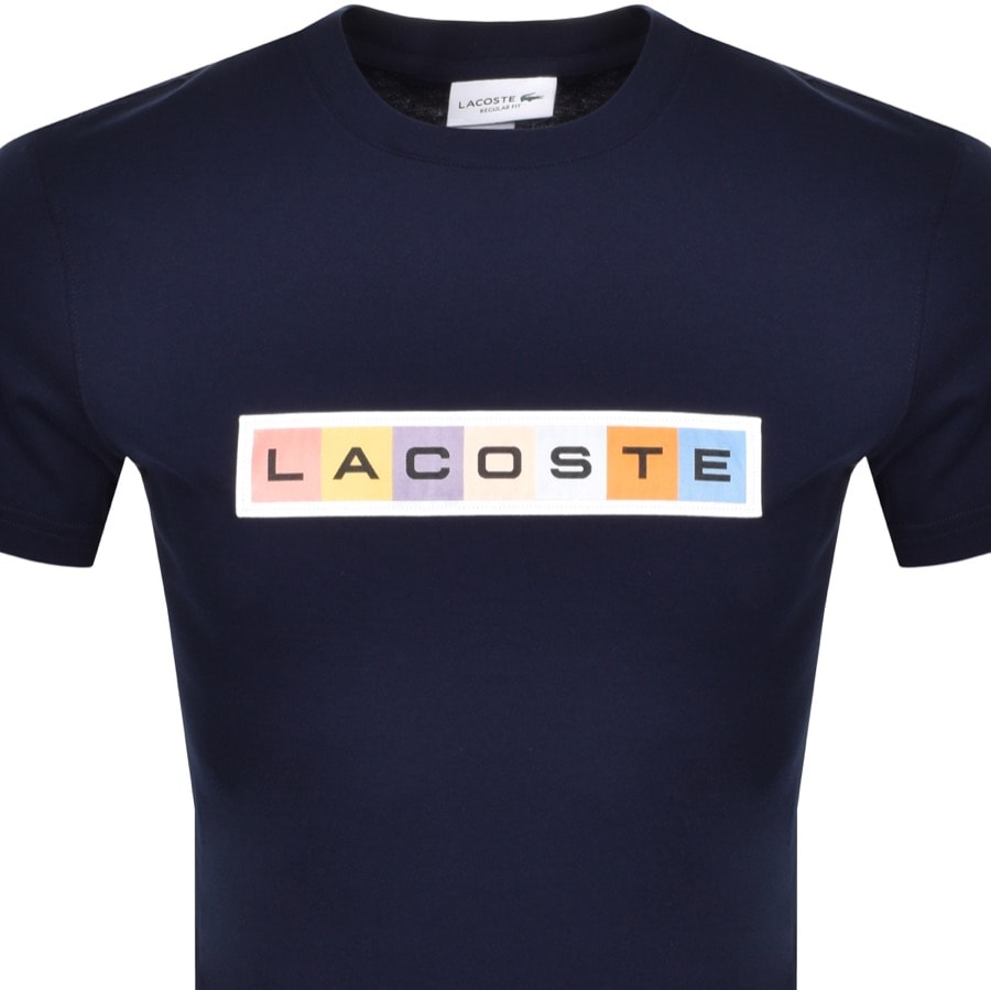 Alternative Image for ProductLacoste Crew Neck Logo T Shirt Navy2